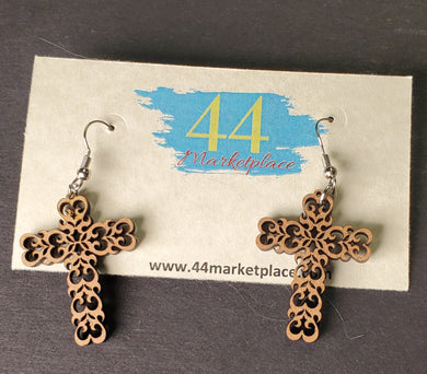 Filigree Cross Earrings