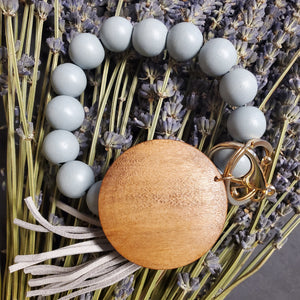 Engraved Inspirational Wooden Bead Wristlet Available in several colors