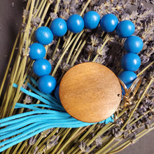 Engraved Inspirational Wooden Bead Wristlet Available in several colors