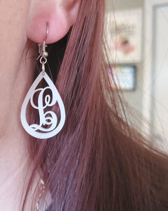 Acrylic Monogram Earrings