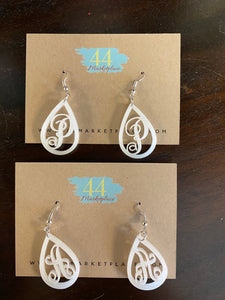 Acrylic Monogram Earrings