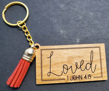 Bible verse key chains with tassel