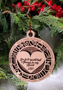 Wooden ornament - 6ft apart