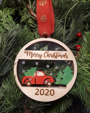 Wooden ornament - Red Truck