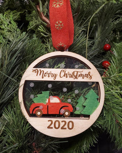 Wooden ornament - Red Truck